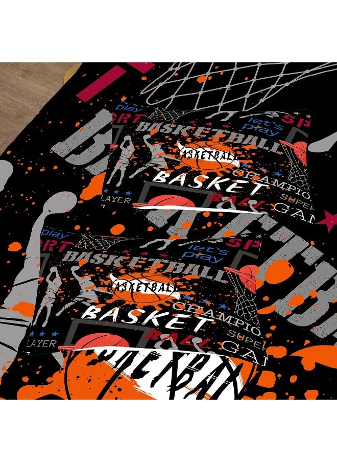 Generic NINENINE Basketball Comforter Set Queen Size Sports Bedding for Boys Teens Basketball Fire Player Comforter Tie Dye Bed Set with 1 Comforter 2 Pillowcases  - Image 4