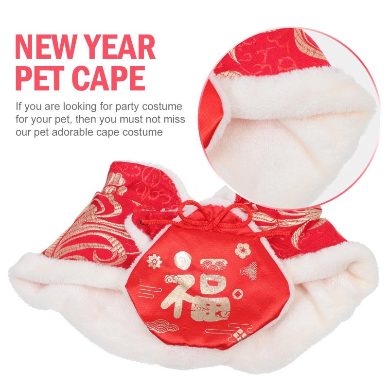 BESPORTBLE Phoenix Tail White Trim Winter Cloak Pet Costume For Cats And Dogs Holiday Party Photography Pink - Image 4