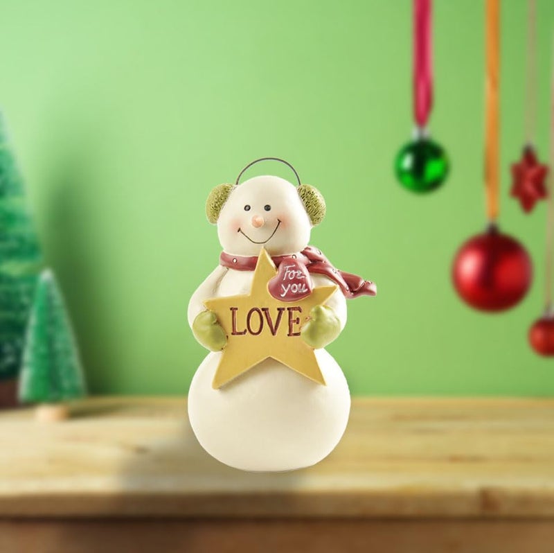 ENNAS 4.45" Tall Holiday Christmas Decorative Family Snowman Figurines - Image 3
