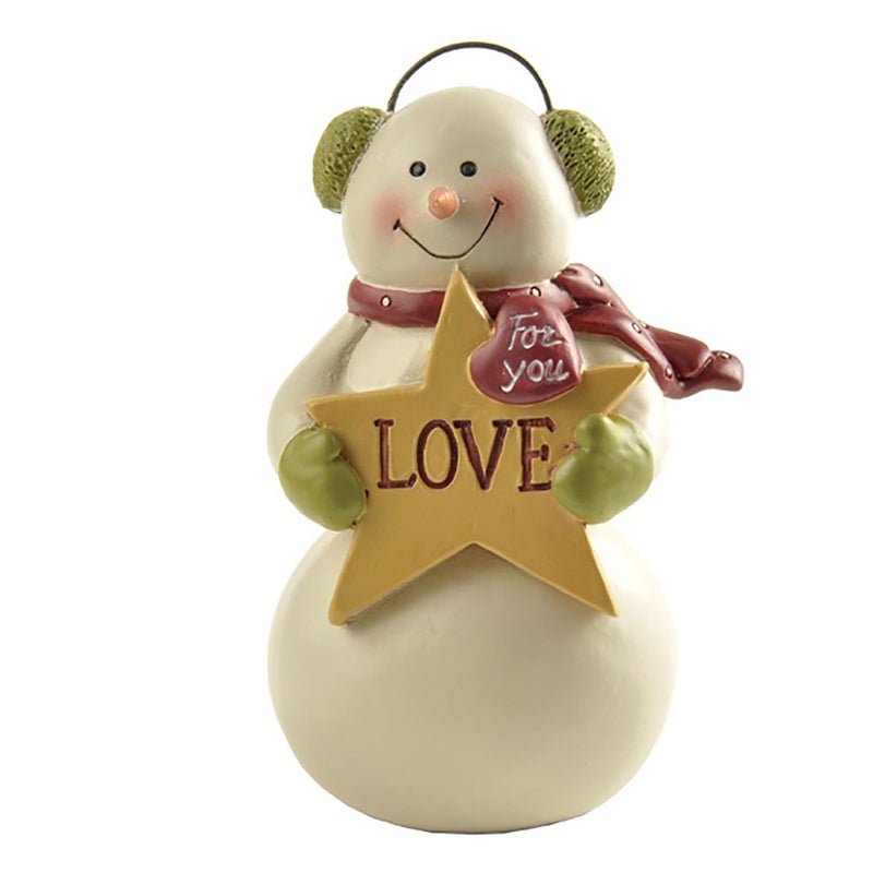 ENNAS 4.45" Tall Holiday Christmas Decorative Family Snowman Figurines - Image 1