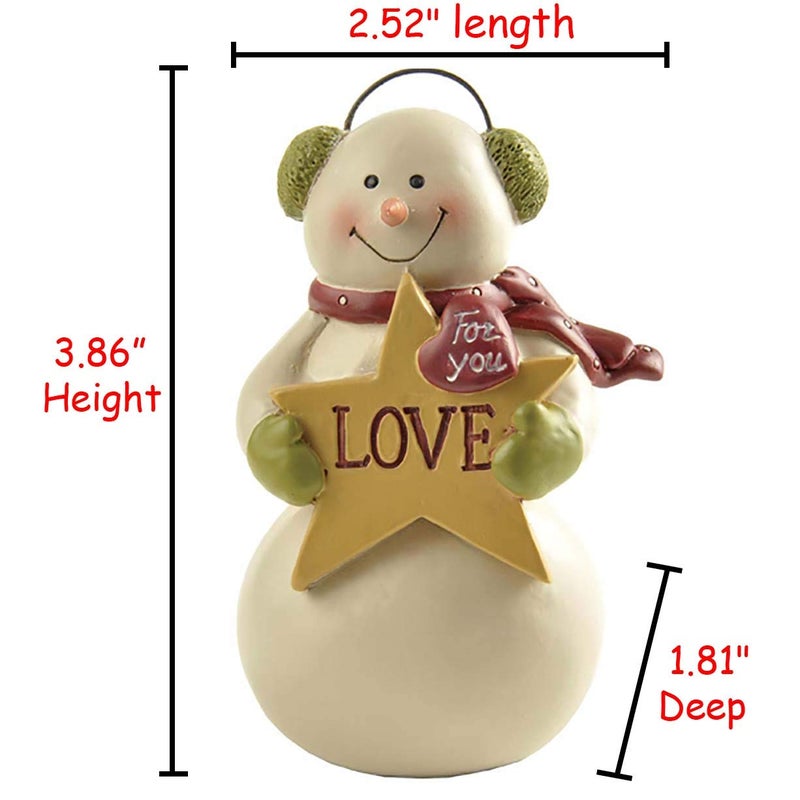 ENNAS 4.45" Tall Holiday Christmas Decorative Family Snowman Figurines - Image 4