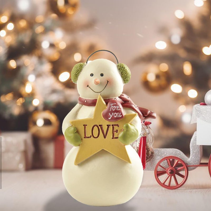 ENNAS 4.45" Tall Holiday Christmas Decorative Family Snowman Figurines - Image 5