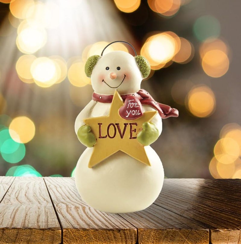 ENNAS 4.45" Tall Holiday Christmas Decorative Family Snowman Figurines - Image 2