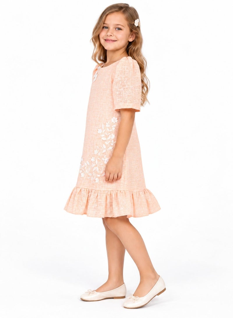 babyqlo Embroidered Ruffle Dress - Image 3
