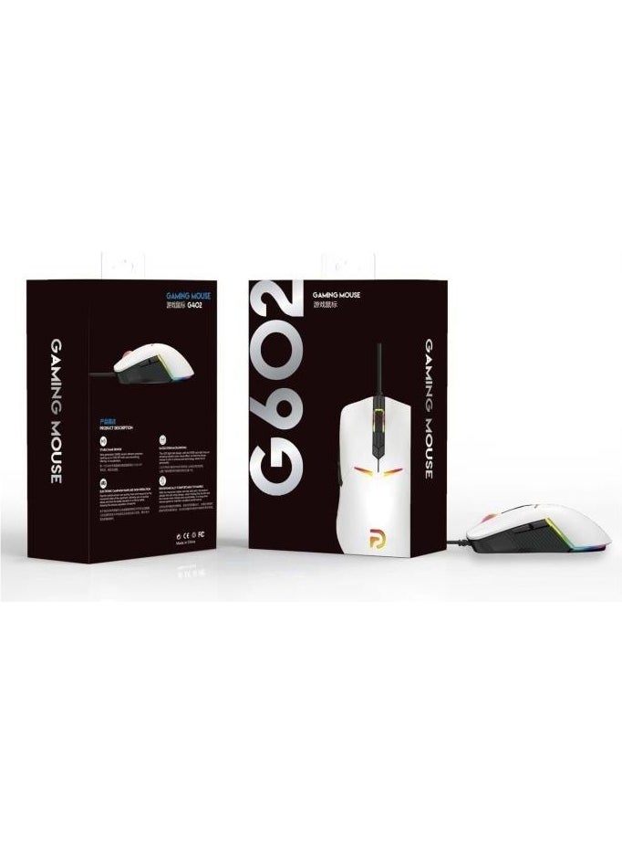 PrimeX Plus - Primex G602 USB Black RGB Illuminated 7200DPI Gaming Mouse, 5-Button USB Wired Gaming Mouse, G602 Mouse - Image 1