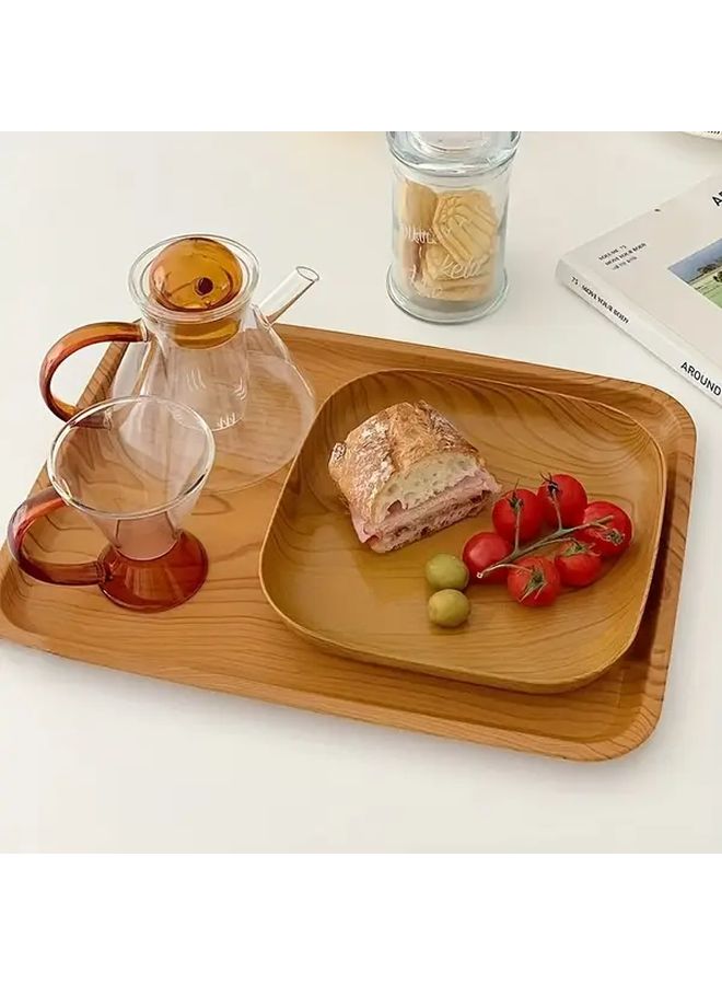10pcs Wood Grain Bone Dish Set For Dried Fruit Snacks And Tea Art - Image 4