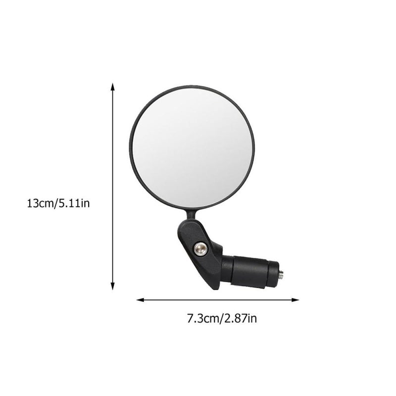 Universal Black Bike Rear View Mirror 360 Rotating Convex Foldable Handlebar Bar End Mirror for Mountain and Road Bikes - Image 3