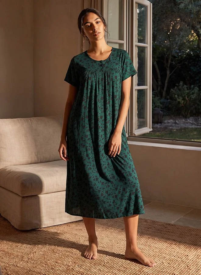 Splash FAV Intimates Viscose Botanical Print Night Dress