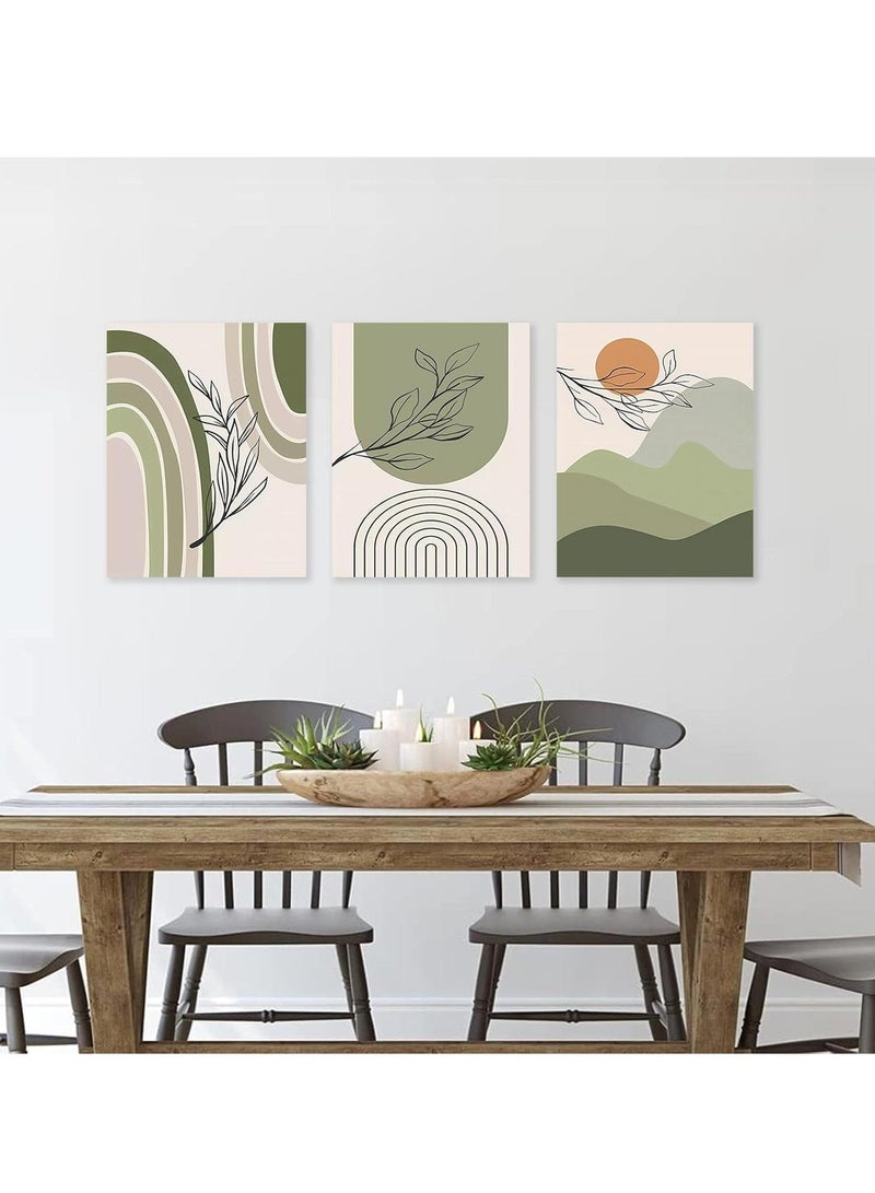 موان تابلوه فني مودرن  3 قطع 40X90CM بارز 30 مم - طباعة ديجيتال عالية الجودة - طبقة UV لحماية الألوان - سهل التركيب بلاصق ذاتي - ديكور أنيق للمنازل والمكاتب والهدايا - Image 2