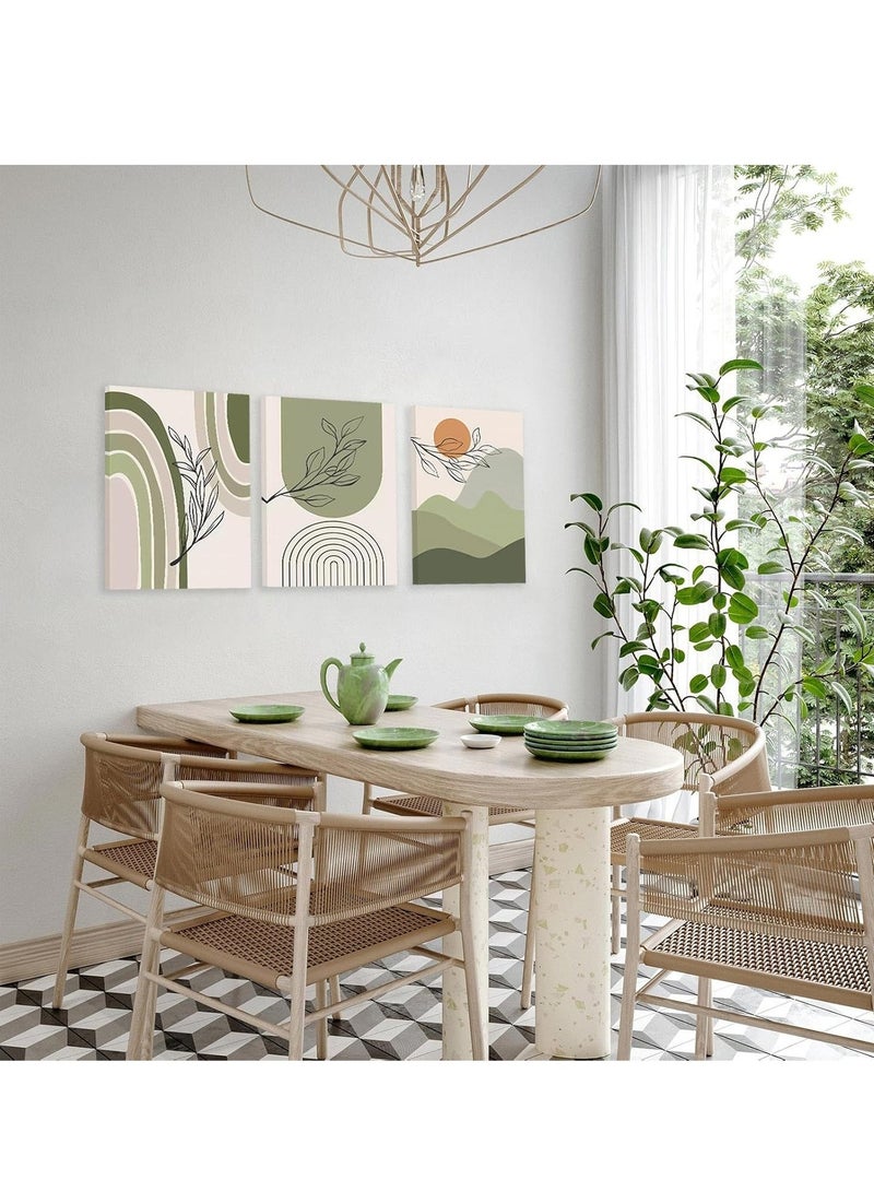 موان تابلوه فني مودرن  3 قطع 40X90CM بارز 30 مم - طباعة ديجيتال عالية الجودة - طبقة UV لحماية الألوان - سهل التركيب بلاصق ذاتي - ديكور أنيق للمنازل والمكاتب والهدايا - Image 4