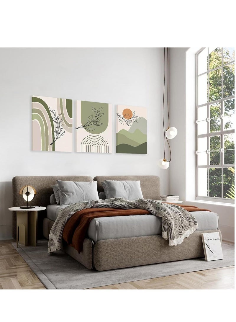 موان تابلوه فني مودرن  3 قطع 40X90CM بارز 30 مم - طباعة ديجيتال عالية الجودة - طبقة UV لحماية الألوان - سهل التركيب بلاصق ذاتي - ديكور أنيق للمنازل والمكاتب والهدايا - Image 5