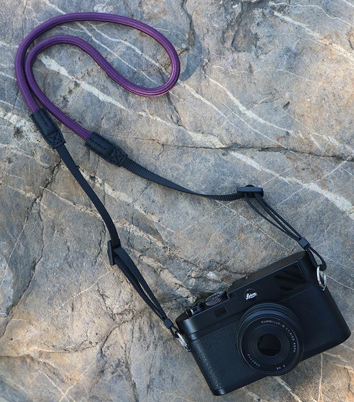 HITHUT Quick Release Camera Neck Strap Shoulder Strap Belt for Mirrorless Digital Cameras Climbing Rope with Quick Release QD Loops Connector with O-Ring Adjustable Length 30-53inch Purple - Image 2