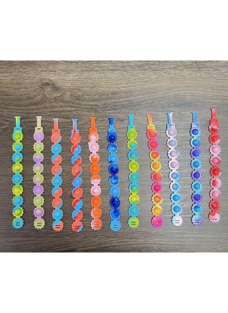 Mini Keychain Fidget Bubble Toy Pioneer Sunflower bracelet 4.7g
