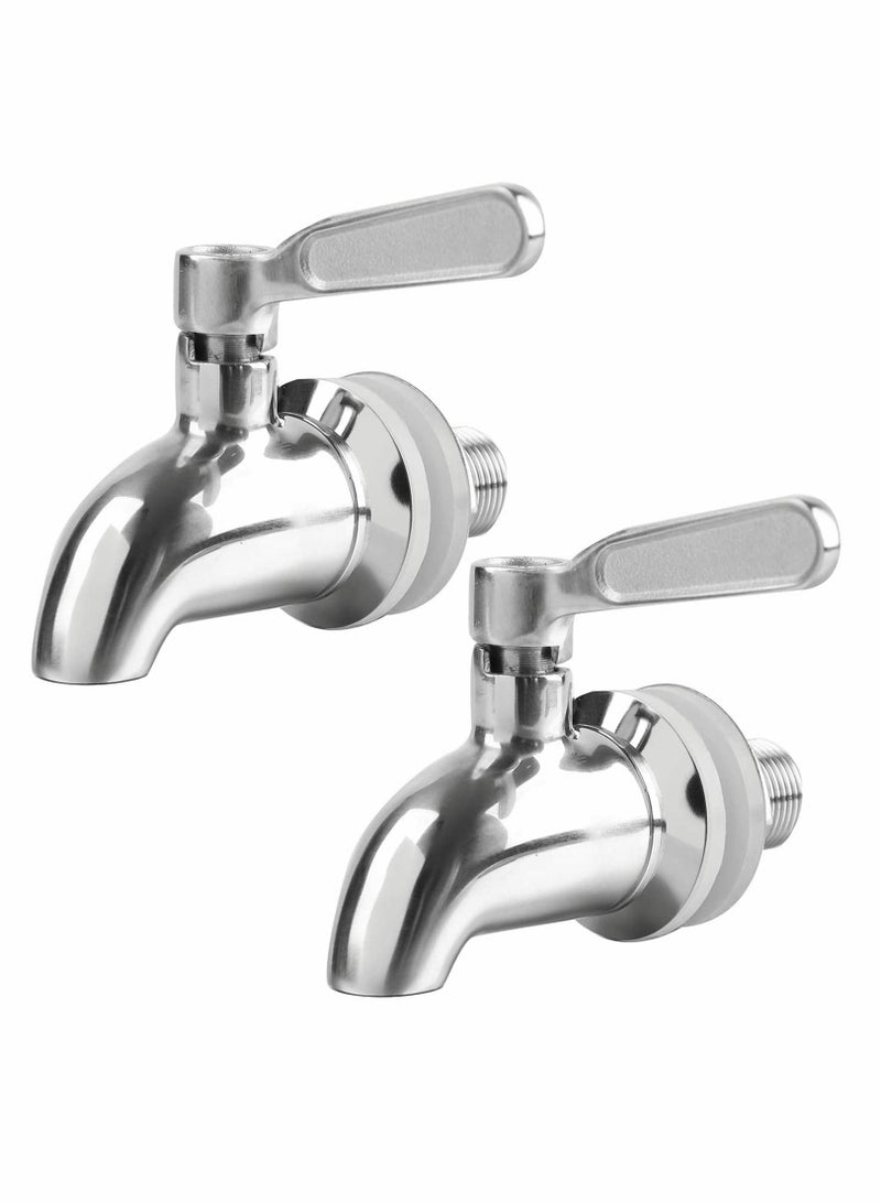 KASTWAVE 2 Pack Beverage Dispenser Replacement Spigot Stainless Steel Polished Finished Water Drink Faucet Metal  - Image 1