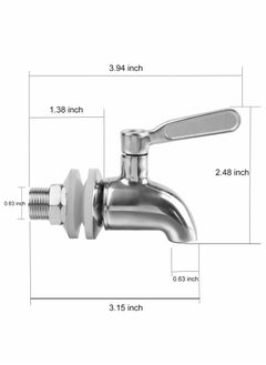KASTWAVE 2 Pack Beverage Dispenser Replacement Spigot Stainless Steel Polished Finished Water Drink Faucet Metal  - Image 3
