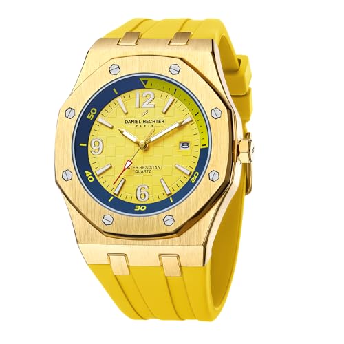 Daniel Hechter Analogue Yellow Dial Men's Watch-DHM1015-02 - Image 1