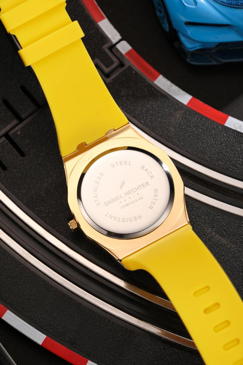 Daniel Hechter Analogue Yellow Dial Men's Watch-DHM1015-02 - Image 5