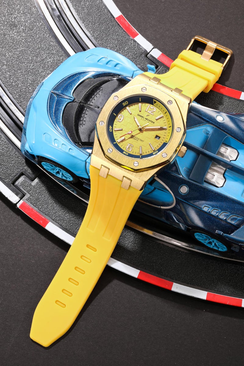 Daniel Hechter Analogue Yellow Dial Men's Watch-DHM1015-02 - Image 4