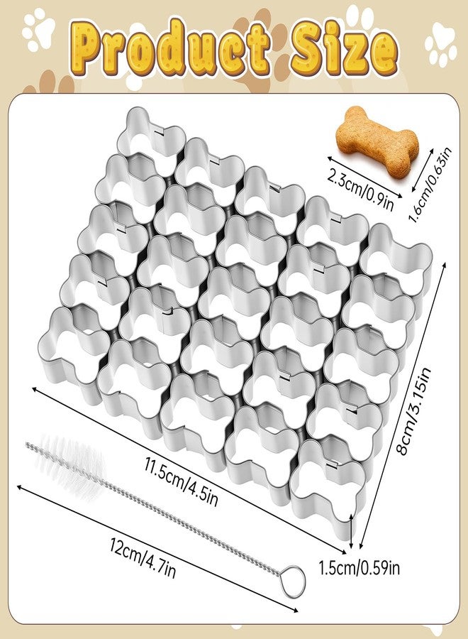 Macuezu 25 Cavity Dog Bone Cookie Cutter, Small Dog Cookie Cutters for Treats, Small Bones Shapes Cookies Cutter, Dogs Biscuit Cookies Cutters for Baking - Image 3
