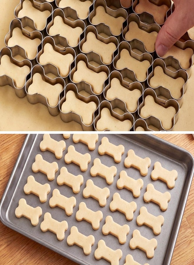 Macuezu 25 Cavity Dog Bone Cookie Cutter, Small Dog Cookie Cutters for Treats, Small Bones Shapes Cookies Cutter, Dogs Biscuit Cookies Cutters for Baking - Image 5