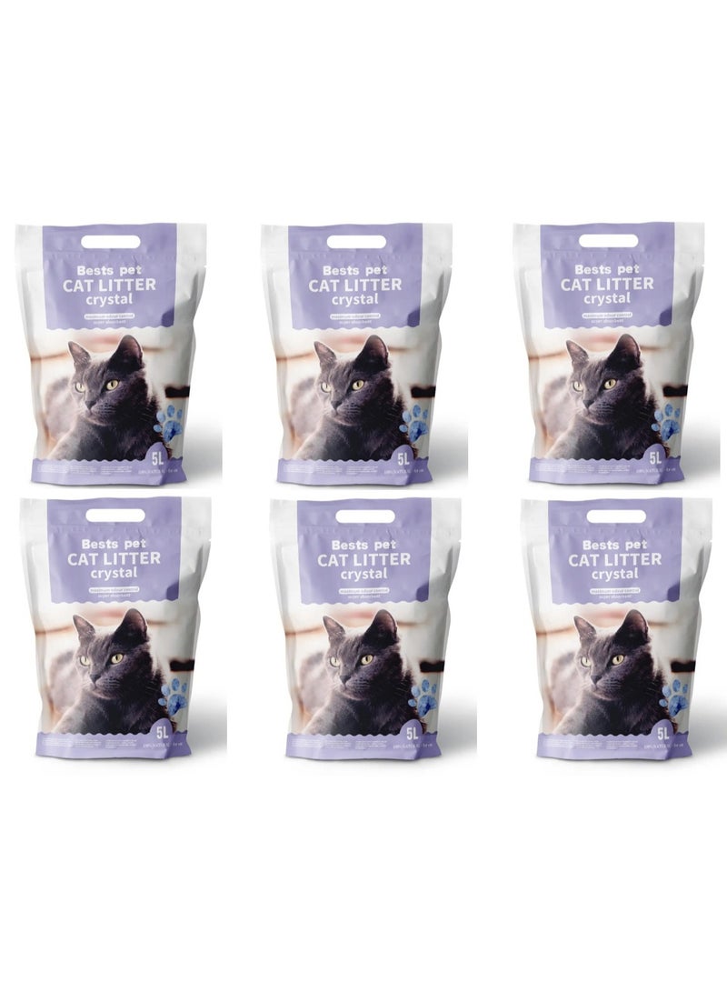 Cat litter,crystal cat litter,2kg perbag x 6bags package,super value pack,excellent cat litter - Image 1