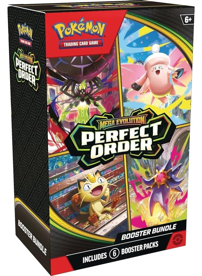 Pokemon Pokémon TCG Mega Evolution—Perfect Order Booster Bundle, 6 Booster Packs, 60 Trading Cards, Collectible Card Game Expansion - Image 1