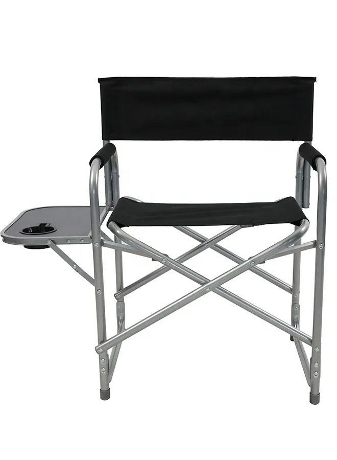كادي ون كرسي تخييم قابل للطي مزود بطاولة جانبية مع حامل اكواب، مقعد رحلات قماشي بإطار ألمنيوم متين، كرسي رحلات محمول بمساند ذراع مثالي للاستخدام الداخلي و الخارجي و النزهات - Image 5