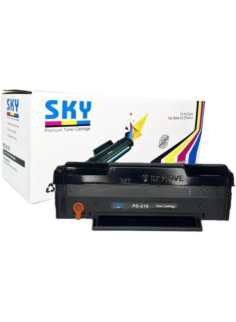 SKY PD-219 Compatible Toner Cartridge to use with Pantum P2509 M6509NW M6559NW M6609 Printers - 1600 Pages - Image 1