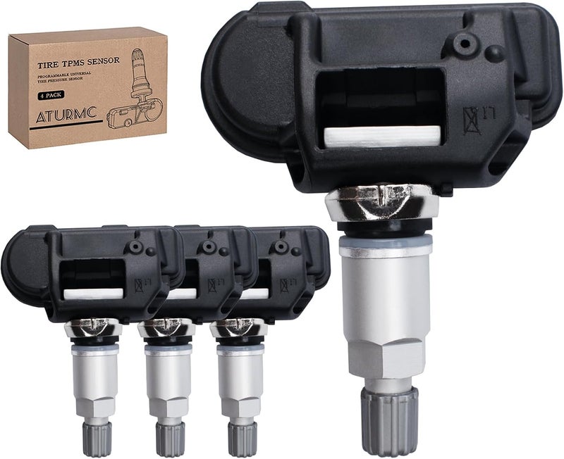 مجموعة من 4 مستشعرات ضغط الإطارات TPMS 433MHZ متوافقة مع SLK GL GLA CLK GLS CLA C B GLE S ML GLC GT-S بديل لـ # A0045400217 A0009057200 - Image 1