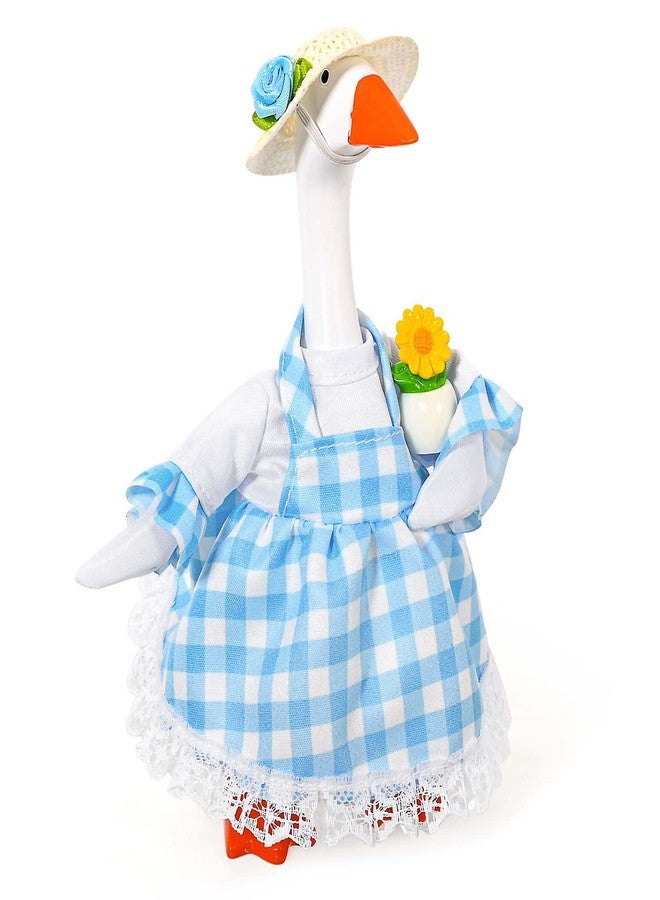 JcHrmers Gardener Desk Goose Outfits 7 Inch Mini Goose Hat Flower Pot Shovel Dress for Spring Magnetic Desk Goose Statue Decor - Image 1