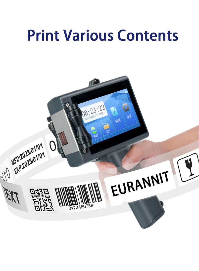 KidLe T1 Smart Handheld Mini Inkjet Printer, Portable High-Resolution Coding Machine with Bluetooth, 2.8-Inch Touch Screen for Text/Logo/Date Printing on Various Surfaces - Image 5