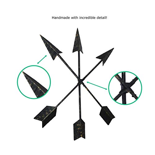 Wallcharmers Large 3-Set Arrow Wall Decor | Rustic 15" Cast Iron Metal Arrows Bound with Wire by Wallcharmers - Image 2