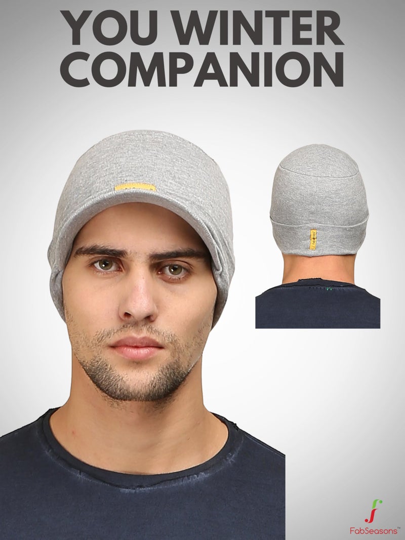 FabSeasons Cotton Skull Cap (Grey) - Image 5