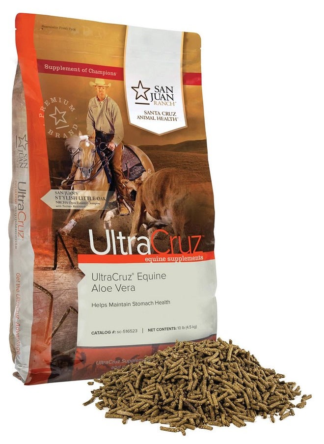 UltraCruz UltraCruz-sc-516523 Equine Aloe Vera Supplement for Horses, 10 lb, Pellet (162 Day Supply)  - Image 2