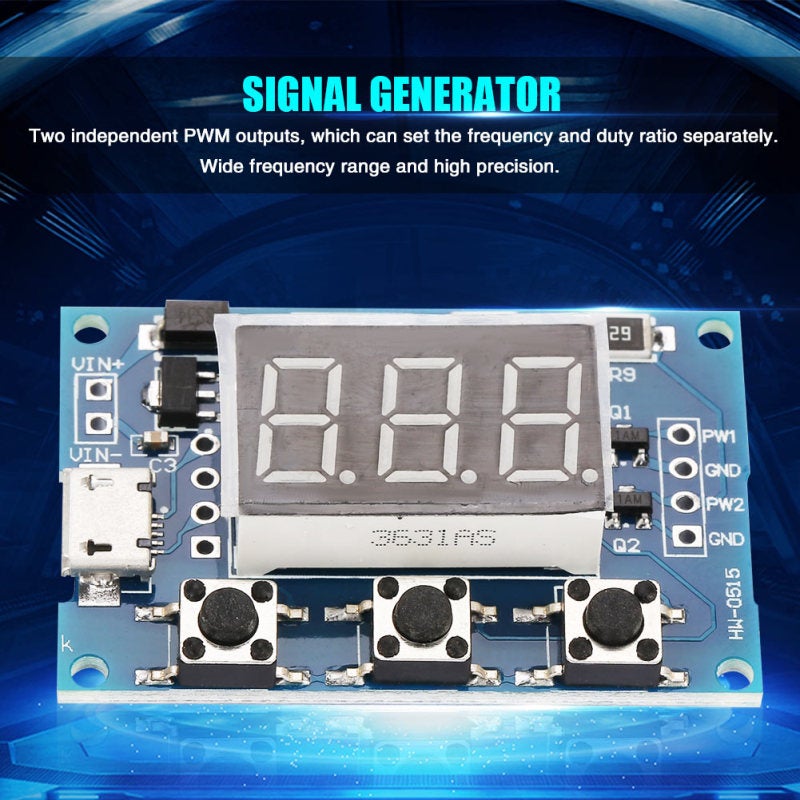 Dual PWM Pulse Generator 5-30V Adjustable Frequency 1Hz-150KHz Signal Module - High Precision Serial Communication Duty Cycle Controller for MCU - Image 2