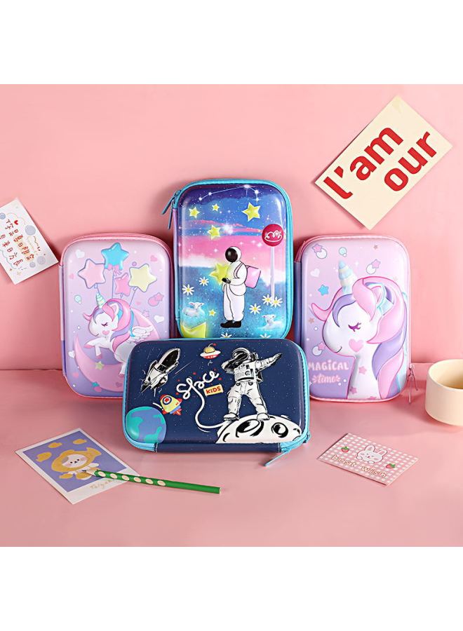 Pen Box Pupils Cute Large Capacity Stationery Box Children Cartoon Eva Three-dimensional Pencil Bag Boys Girls Pencil Box - Image 2