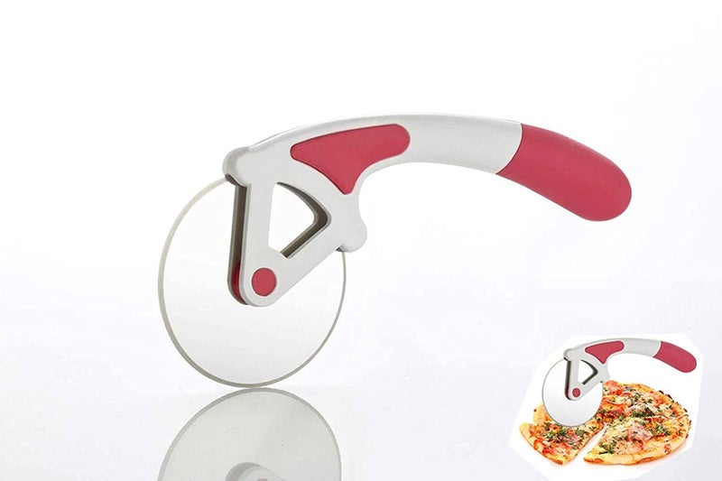 KIDINGTON Pizza Cutter Food Grade Stainless Steel Pizza Cutter Wheel Smooth Rotating Pizza Slicer Cutter Wheel with Non Slip Ergonomic HandleMulti Color - Image 1