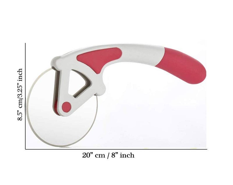KIDINGTON Pizza Cutter Food Grade Stainless Steel Pizza Cutter Wheel Smooth Rotating Pizza Slicer Cutter Wheel with Non Slip Ergonomic HandleMulti Color - Image 2