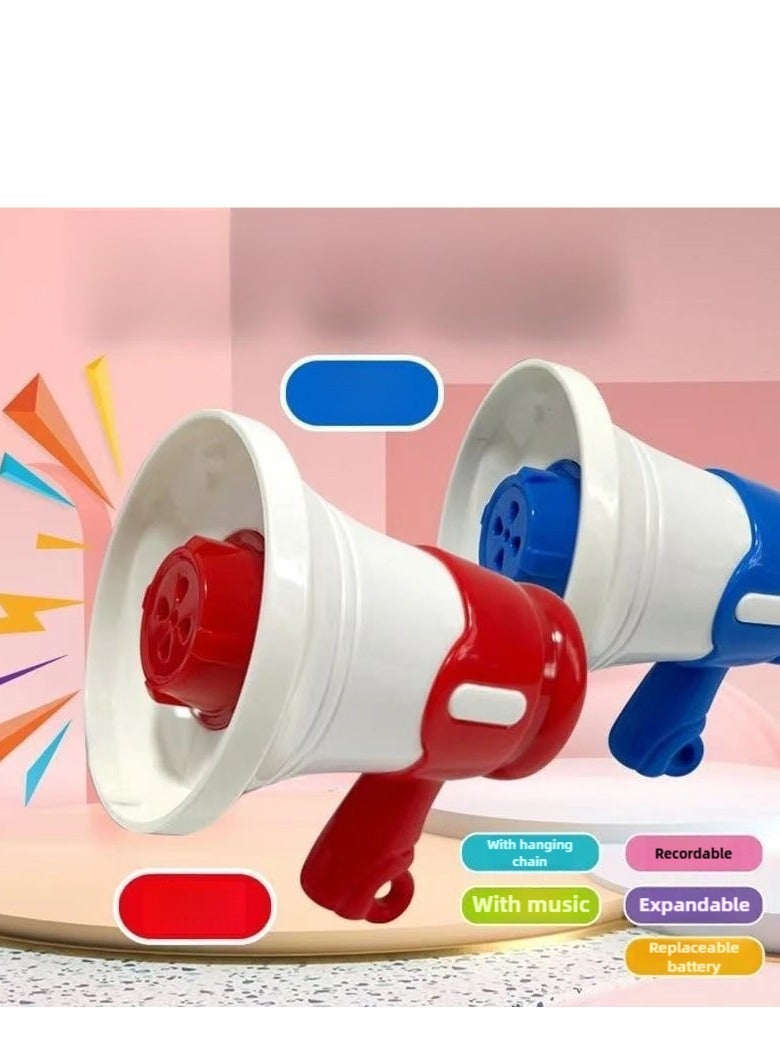 FLYHSO Mini version of small horn sound amplifier, recorder toy, key hanging chain, backpack hanging chain, music toy x 2 - Image 1