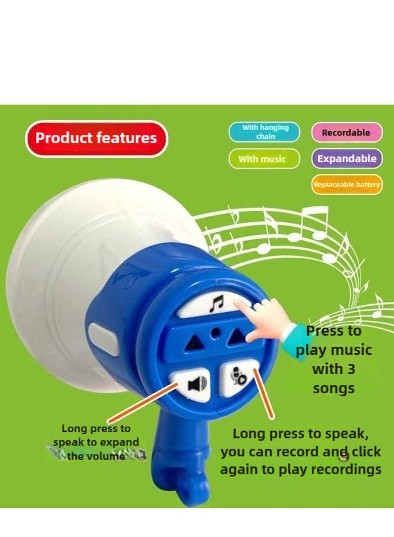 FLYHSO Mini version of small horn sound amplifier, recorder toy, key hanging chain, backpack hanging chain, music toy x 2 - Image 3