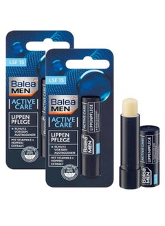 Balea MEN lip care active care 48 g Pack of 2  German product