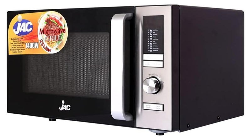 Jac microwave jac digital 25 liter with grill black and silver - Image 1