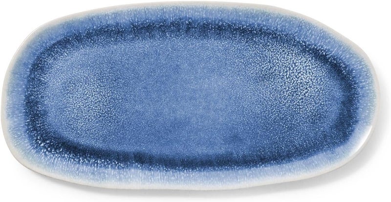 Sur La Table Cloud Oval Platter Blue - Image 1