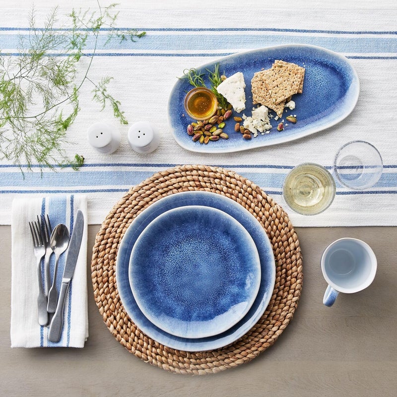 Sur La Table Cloud Oval Platter Blue - Image 3
