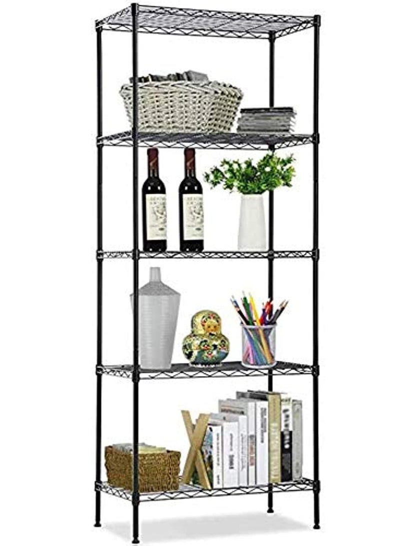 BLOOMING TIME 5 Tier Layer Shelving Storage Rack Heavy Type Carbon Steel Shelving Storage Unit Storage Organizer Rustproof - Image 1