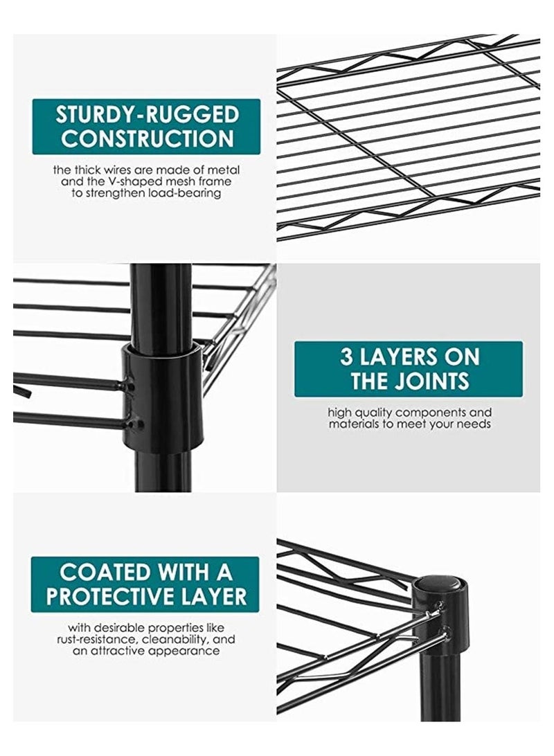 BLOOMING TIME 5 Tier Layer Shelving Storage Rack Heavy Type Carbon Steel Shelving Storage Unit Storage Organizer Rustproof - Image 5