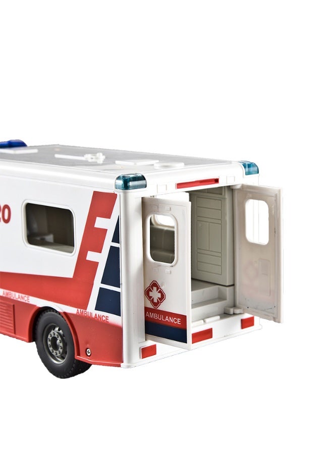 Double E E670-003 1:18 RC Ambulance Truck with Lights & Sound - Image 2
