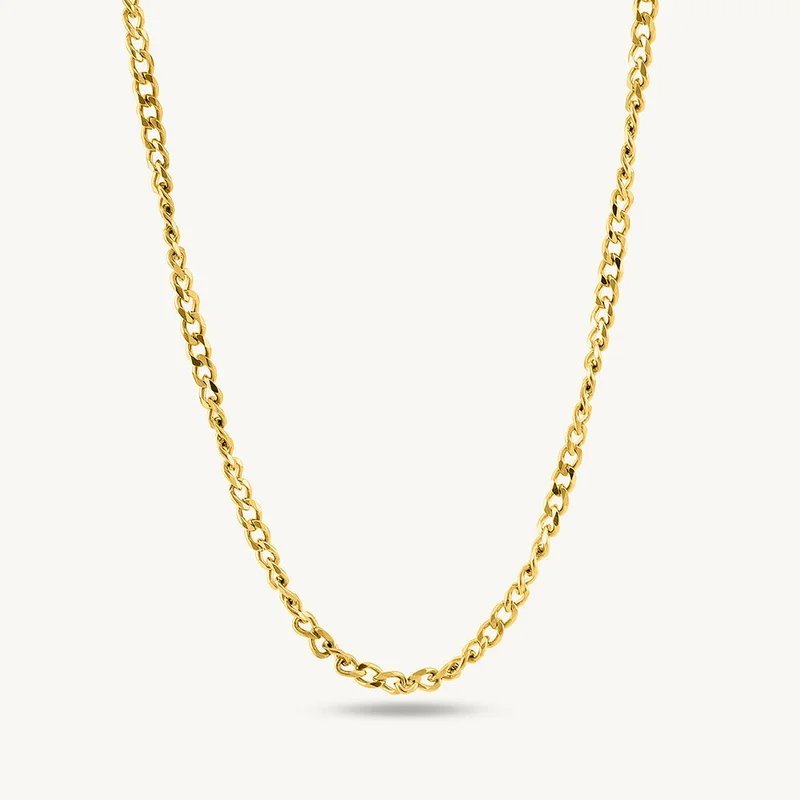 Palmonas PALMONAS 18k Gold Tone Plated Cuban Chain | 3 MM
 for Men