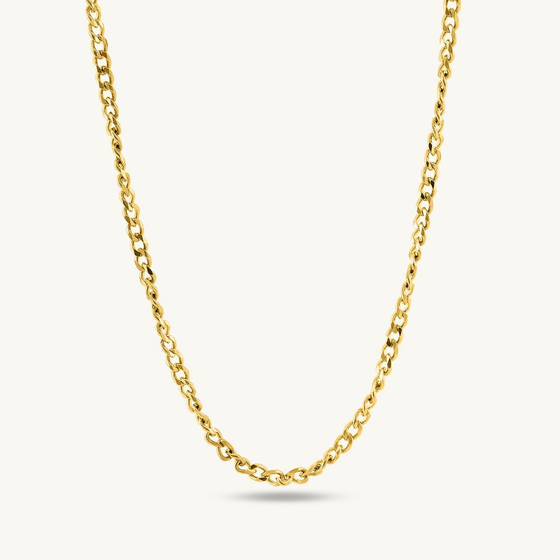 PALMONAS 18k Gold Tone Plated Cuban Chain | 3 MM
 for Men - Image 1
