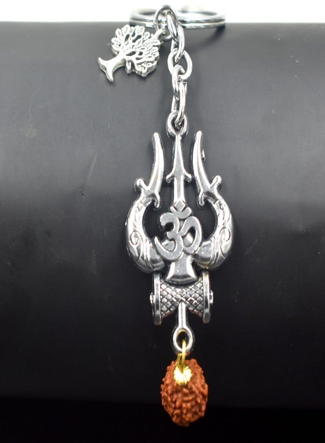 AFH Om Trishul Damaru Tree of Life Charm Keychain for Boys,Girls,Men,Women - Image 2